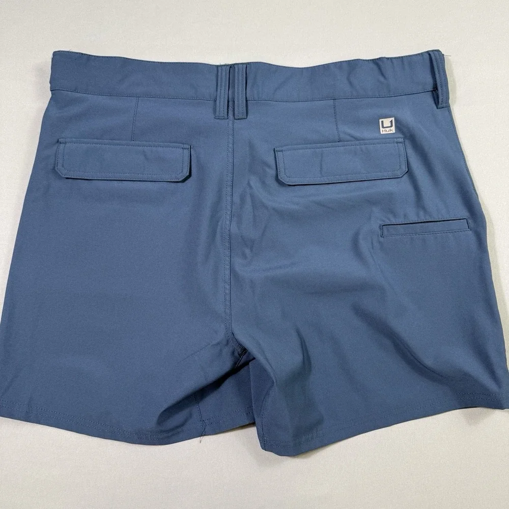 Lot Of‎ 4 Huk Pursuit Fishing Shorts Mens XXL Black/Navy/Beige 6